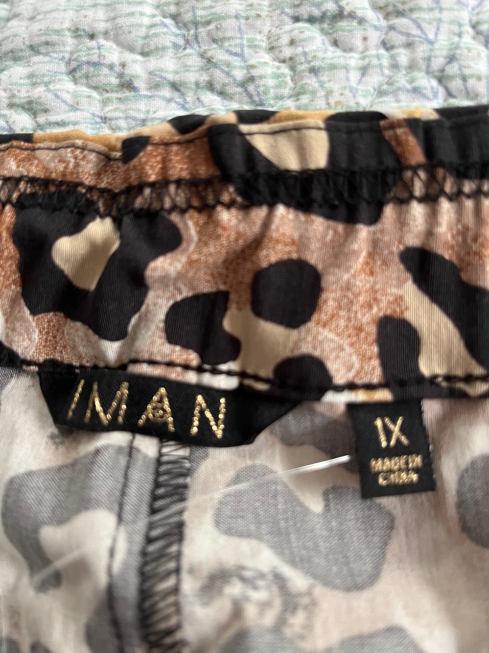 IMAN Leopard Print summer pants in Tan, Brown & Black - Picture 5 of 10